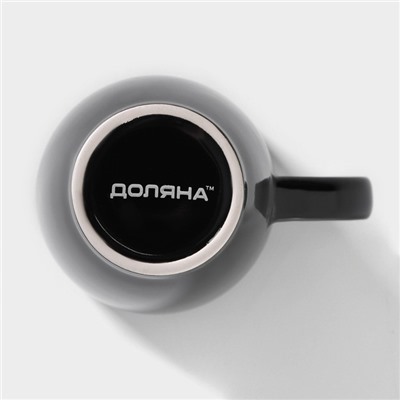 Кружка Доляна Coffee break, 300 мл, керамика, чёрная