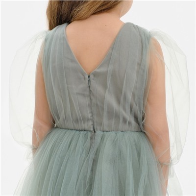 Платье для девочки нарядное KAFTAN, рост 134-140 см, зелёное