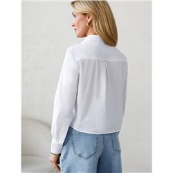 Укороченная блузка из  хлопка