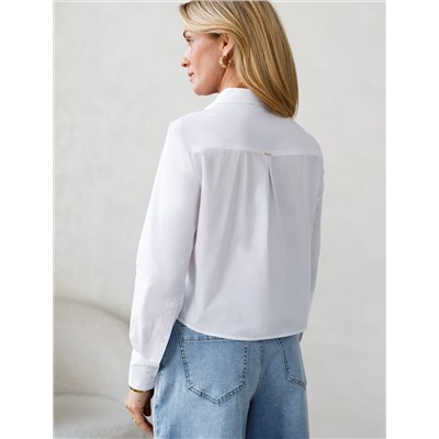 Укороченная блузка из  хлопка