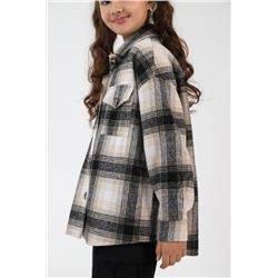 Рубашка для девочки Квадро-1 (Коричневый)