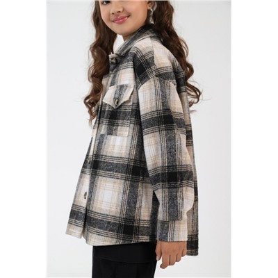 Рубашка для девочки Квадро-1 (Коричневый)