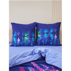 Постельное белье зима-лето из поплина с простыней на резинке - Сити Найт