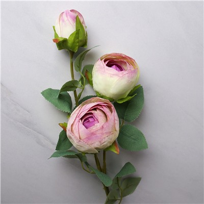 Цветок искусственный Роза кустовая 80 см три бутона / CRK-80 /уп 600/