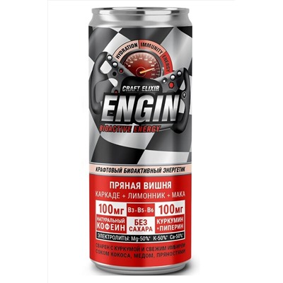 Напиток энергетический «Пряная вишня» Каркаде+Лимонник+Мака 330 мл ЭКОПРОДУКТЫ, 1136975