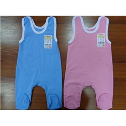 Ползунки с грудкой однотонные (кулирка)