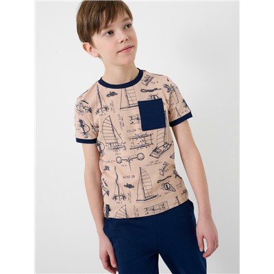 Комплект трикотажный для мальчиков: фуфайка (футболка), брюки