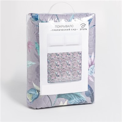 Покрывало Этель Евро «Тропический сад», 230×210 см, микрофибра