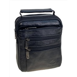 Сумка мужская из натуральной кожи, цвет черный