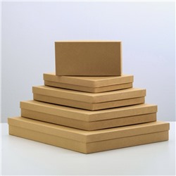 Набор коробок 5в1 «Крафт однотонный», 40×30×5 - 20×10×3 см