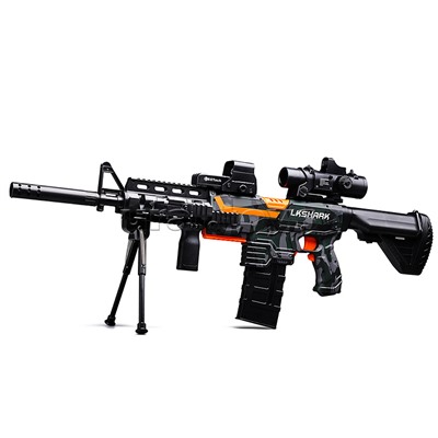 Автомат "Шорох" с мягкими пулями и мишенью, в коробке