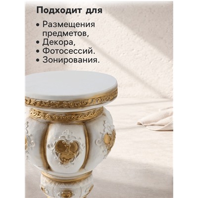 Колонна декоративная «Клеопатра», перламутр с золотом, 90×40×40 см
