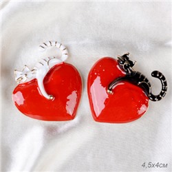 Брошь Кошка 4,5 см / GM288 /уп 24/ микс