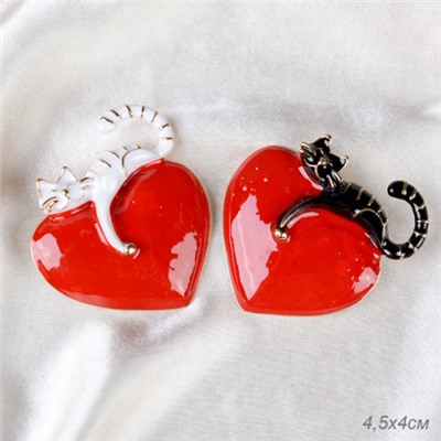 Брошь Кошка 4,5 см / GM288 /уп 24/ микс