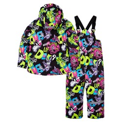 Комплект текстильный с полиуретановым покрытием для девочек: куртка, полукомбинезон