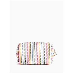 Косметичка дорожная на молнии, с ручкой, с подкладкой, белая/разноцветная