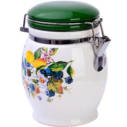 60145 Банка для сыпучих 700мл Лесные ягоды с лимонами дол/жел LR (х36)