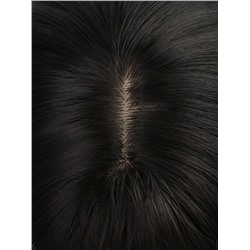 Парик искусственный, с чёлкой, имитация кожи, 30 см, 160 г, чёрный(#SHT3)