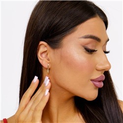 Серьги галочки коллекция "Xuping" покрытие позолота, вставка: фианиты, цвет: прозрачный, Х000445190, арт.001.846