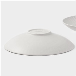 Тарелки Magistro Jarwah Lausanne, 600 мл, 21.5×5 см, глубокие, набор 2 шт., фарфор, белые