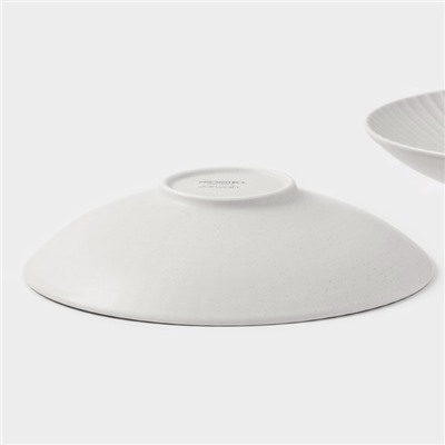Тарелки Magistro Jarwah Lausanne, 600 мл, 21.5×5 см, глубокие, набор 2 шт., фарфор, белые