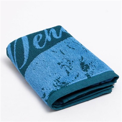 Полотенце именное махровое Этель «Денис», 50×90 см, 100% хлопок, 420 г/м², синее