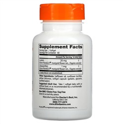 Doctor's Best, Лютеин с FloraGlo Lutein, 20 мг, 60 мягких таблеток