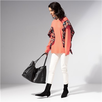 Лонгслив дизайнерский, Гардеробная магия (лососевый)