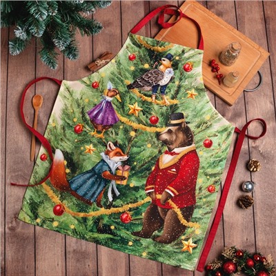 Фартук новогодний «Этель» Noble Christmas 60×70 см, 100% хлопок, саржа 190 г/м²
