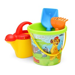 Набор Disney «Хранитель Лев» №7: ведро с наклейкой, лопатка №5, грабельки №5, лейка №10