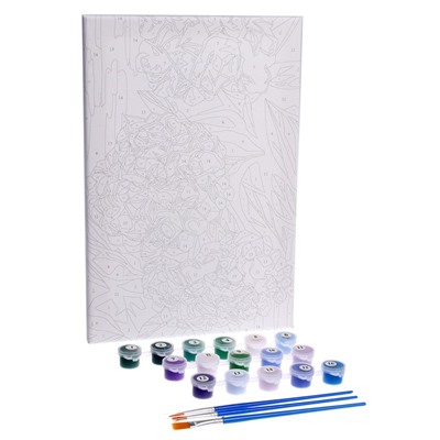 Картина по номерам на холсте с подрамником «Гортензии», 20×30 см