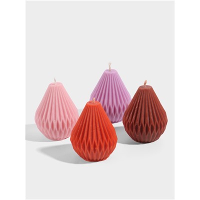 Свеча «Груша в ромбик», 6×6×8 см, соевый воск, МИКС