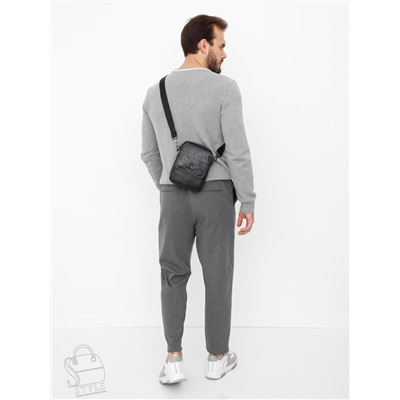 Сумка мужская кожаная 8613S black Fuzhiniao