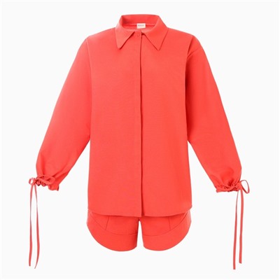 Костюм женский (блузка, шорты) MINAKU: Casual Collection, красный, размер 44