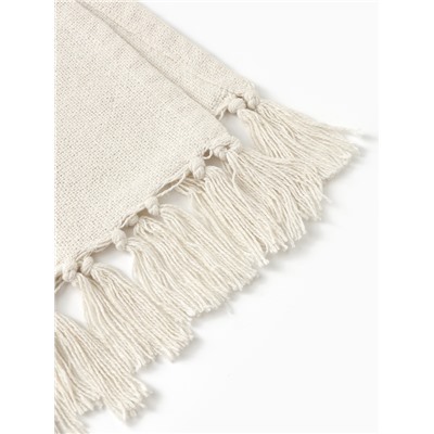 Плед с кисточками «Этель», с таффтингом, 125×150 см, хлопок 100%