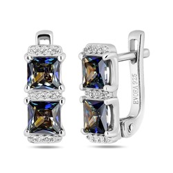 Серьги, мистик кварц синий, Лучиа