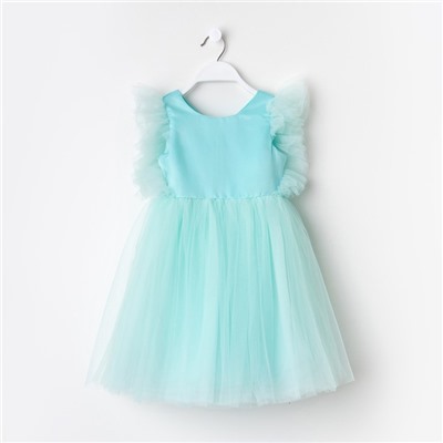 Платье нарядное для девочки KAFTAN с крылышками, голубое, рост 122-128 см