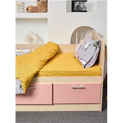 Постельное белье детское поплин с простыней на резинке - Кот-батон