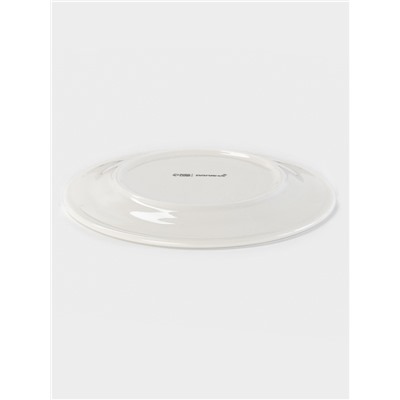 Десертная тарелка Доляна White Label, d=17.5 см, с утолщённым краем, фарфор, белая
