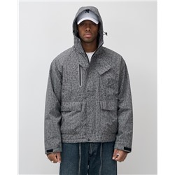 Куртка спортивная мужская весна осень серого цвета 25471Sr