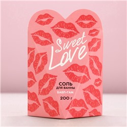 Соль для ванны Sweet love, 200 г, аромат бабл-гама, Чистое счастье