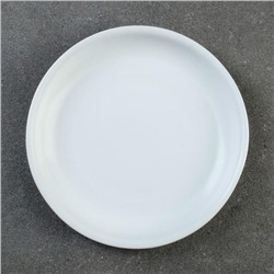 Поддон для цветочного горшка, d=15 см, h=2 см, керамика, белый