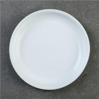 Поддон для цветочного горшка, d=15 см, h=2 см, керамика, белый