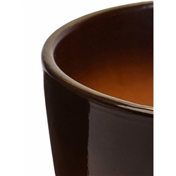 Горшок для цветов «Миндаль», 5 л, d=22 см, h=22 см, керамика, с поддоном, коричневый