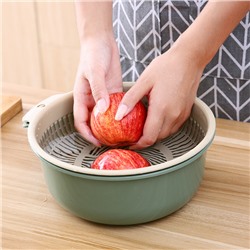 Дуршлаг с миской Зеленый