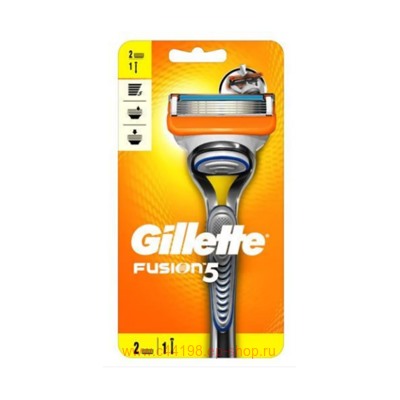 Gillette Станок для бритья Фьюжн + 2 сменных кассет