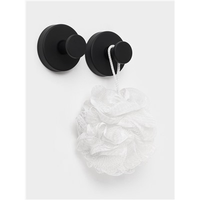 Набор крючков металлических на вакуумной присоске Stölz, 2 шт., чёрный