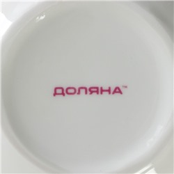 Сахарница с ложкой Доляна «Зелёный сад», 320 мл, 10×9 см, фарфор