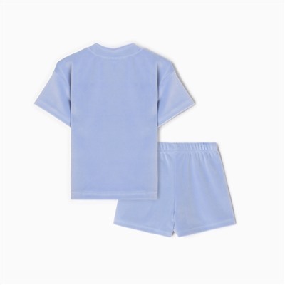 Костюм (шорты и футболка) Крошка Я Plushy, р. 74-80 см, голубой