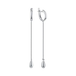 Серьги из серебра без вставки, Л-26370